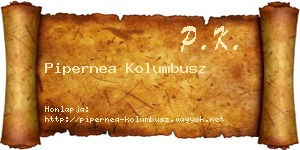 Pipernea Kolumbusz névjegykártya